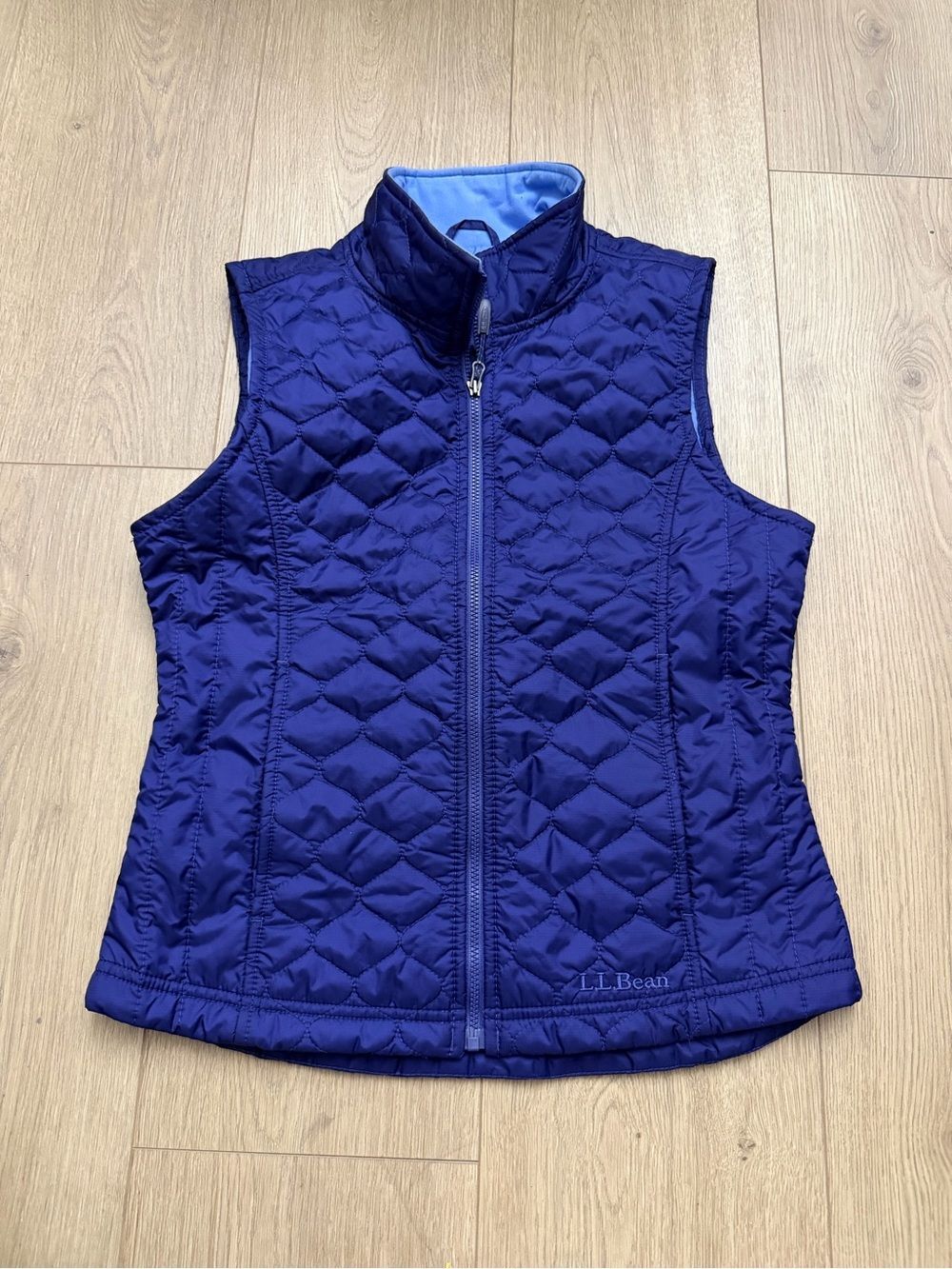 L.L. Bean kids girls size medium 10 Quilted Blue Purpleish Vest